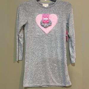 Gray and Pink Heart Kids dress